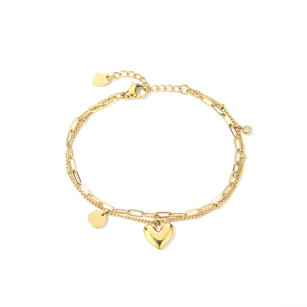 Armband dubbel met hartje