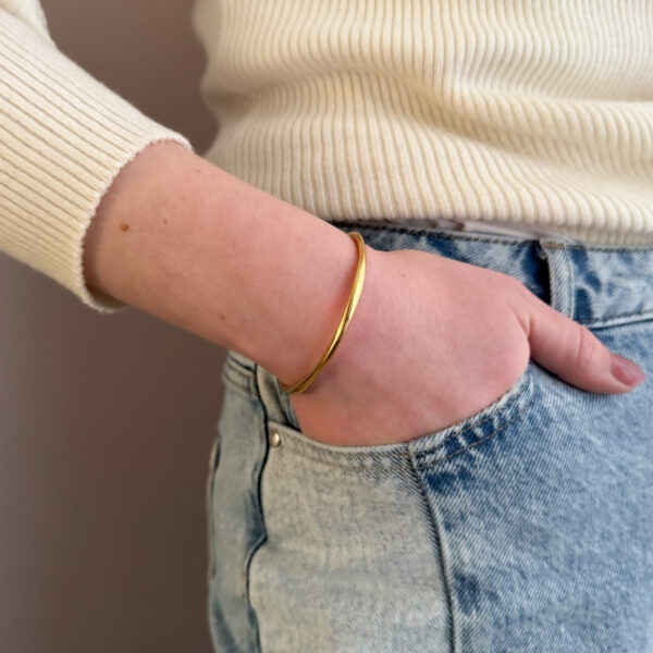 Bangle wavy gold - Afbeelding 2